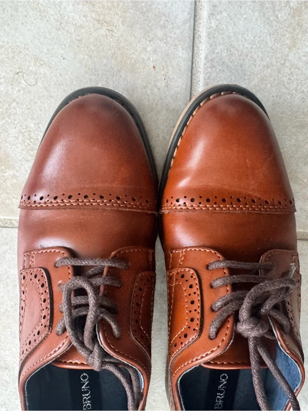 Bruno Marc Prince K1 Oxfords Dress Shoes Boys 11 Toddler Little Kid Brown Brogue